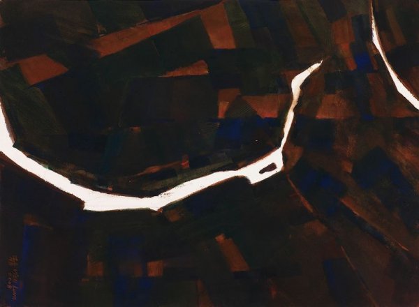 W003 陳文龍---細水長流 水彩 56x76cm  2009